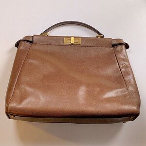 Fendi Tan Peekaboo Iconic Bag